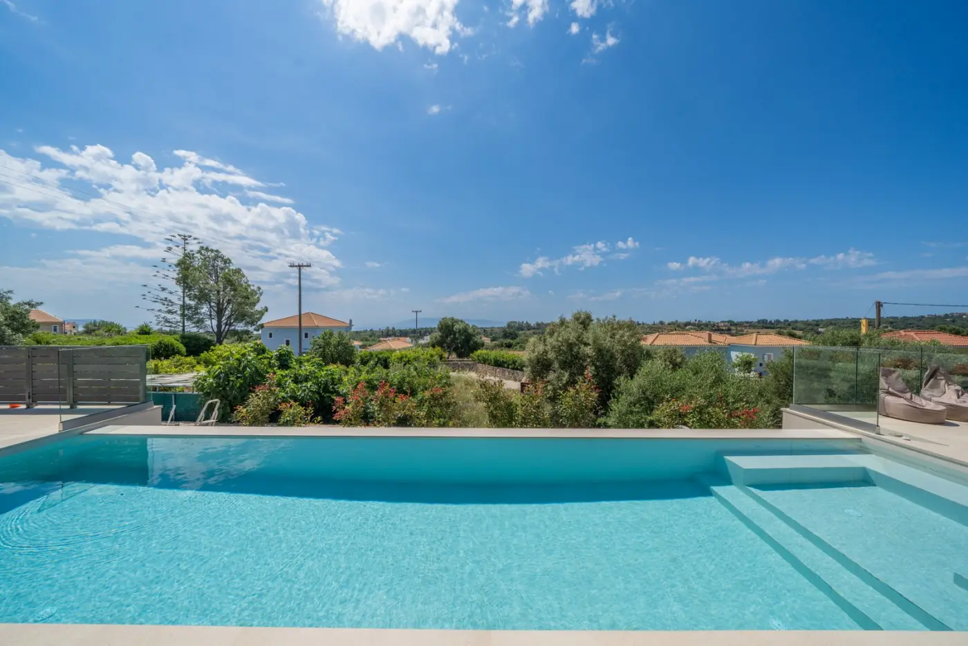 Sea views towards Zakynthos from Villa Marku