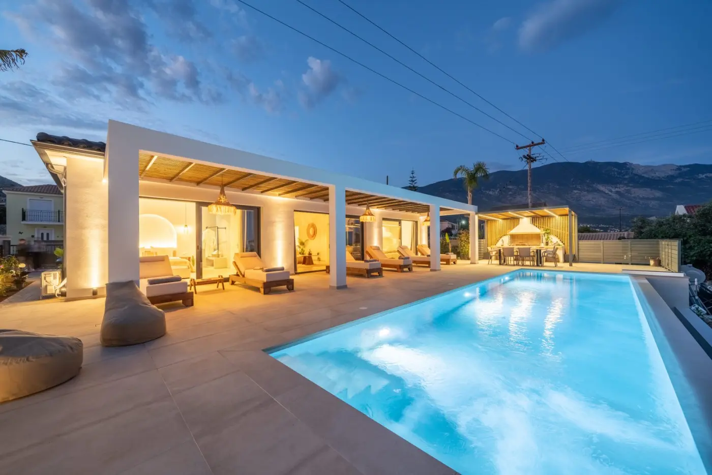 Villa Marku brand-new villa outdoor dining area