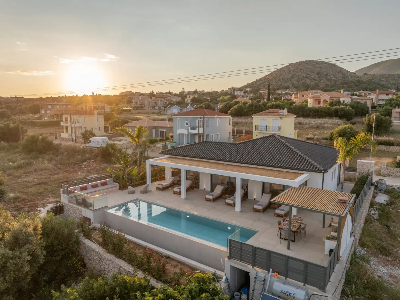 Kefalonia sunset landscape